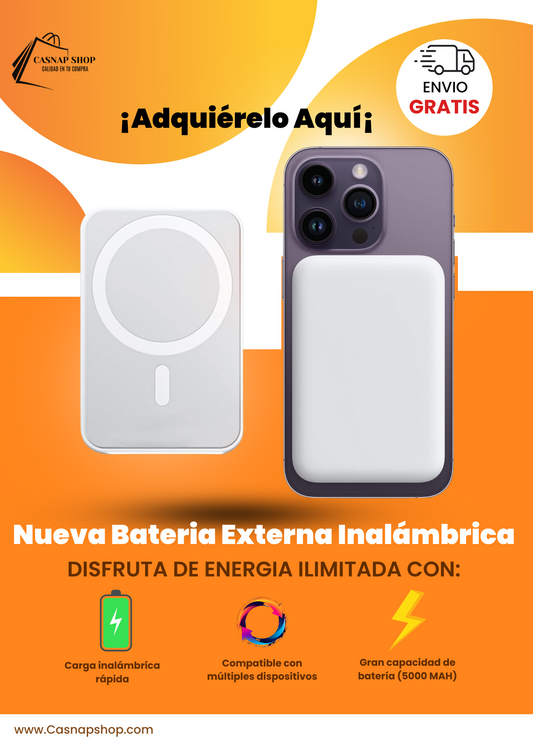 Batería Externa Inalámbrico tipo Magsafe 5000mAh